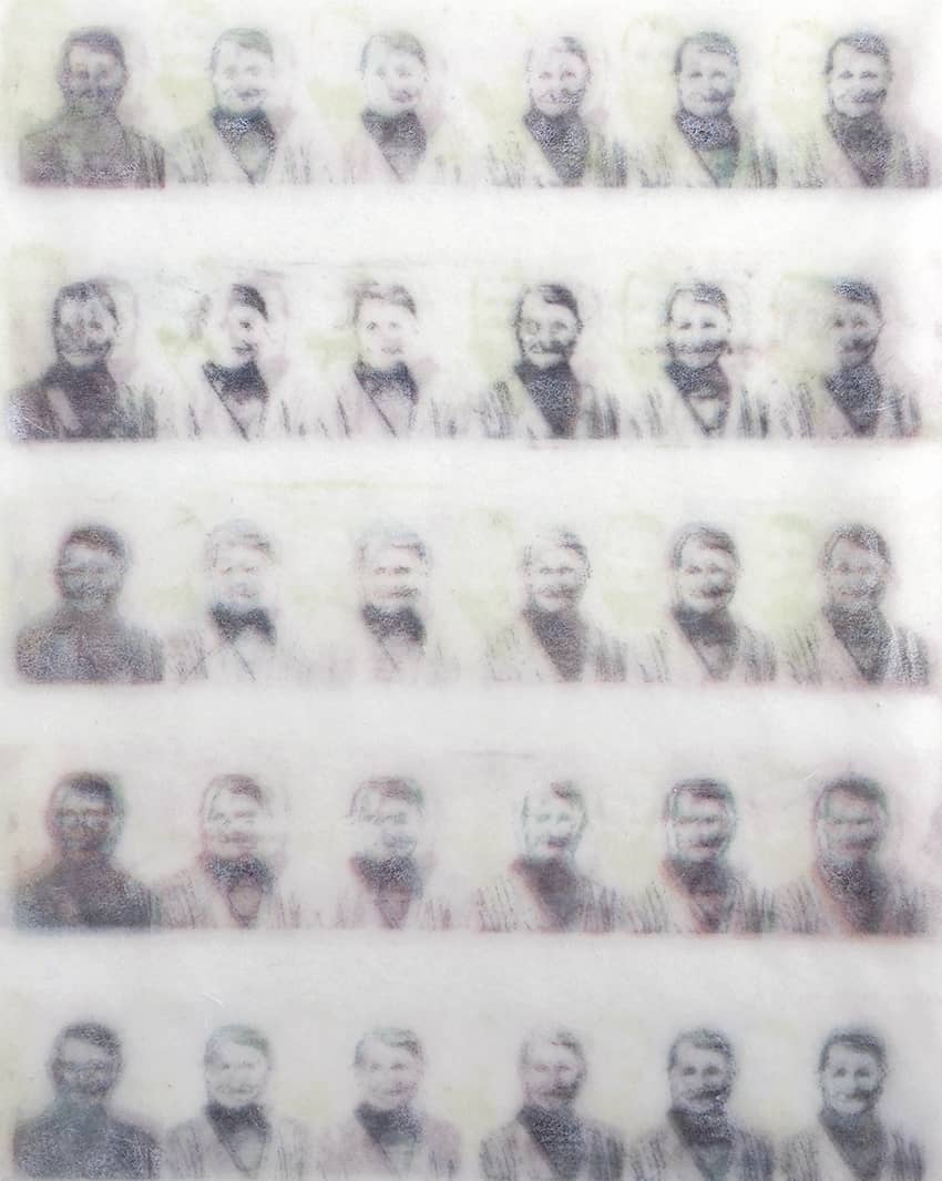 Boltanski mémoire apparition photo eching superposition transparence